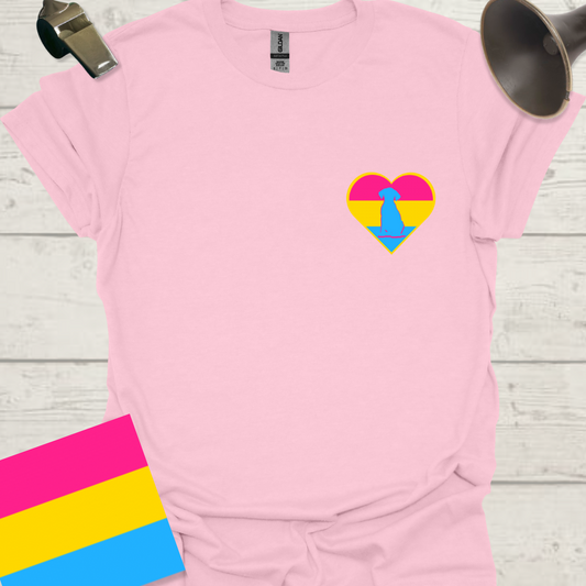 Pansexual Heart Dog T-Shirt