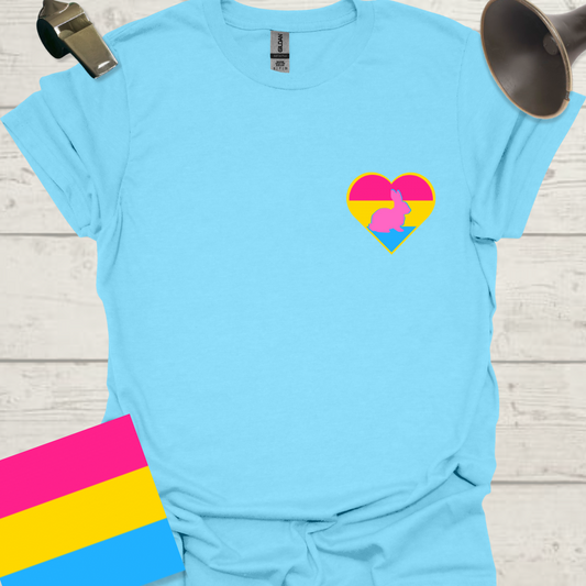 Pansexual Heart Rabbit T-Shirt