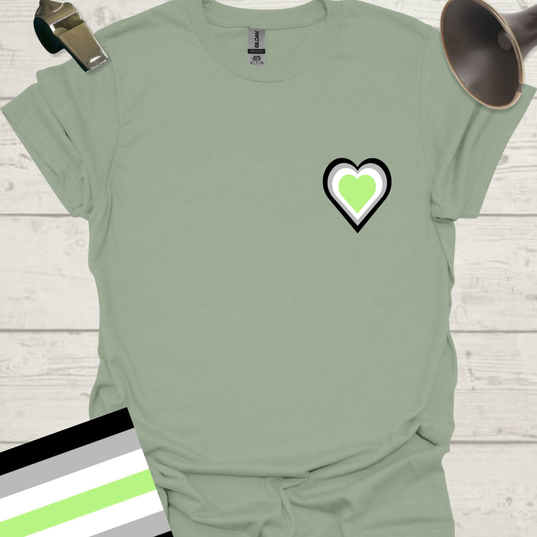 Heart Agender Pride T-Shirt