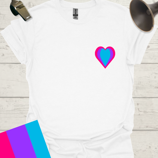 Unisex Pride Flag T-Shirt - Androgyne Colors Heart