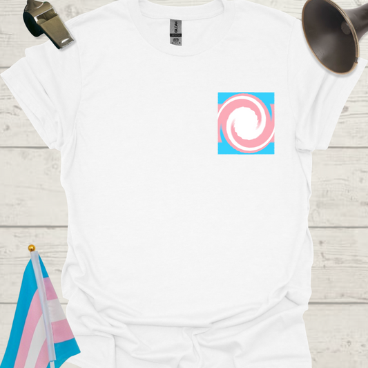 Swirl Transgender Flag Pattern T-Shirt