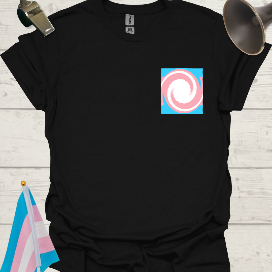 Swirl Transgender Flag Pattern T-Shirt