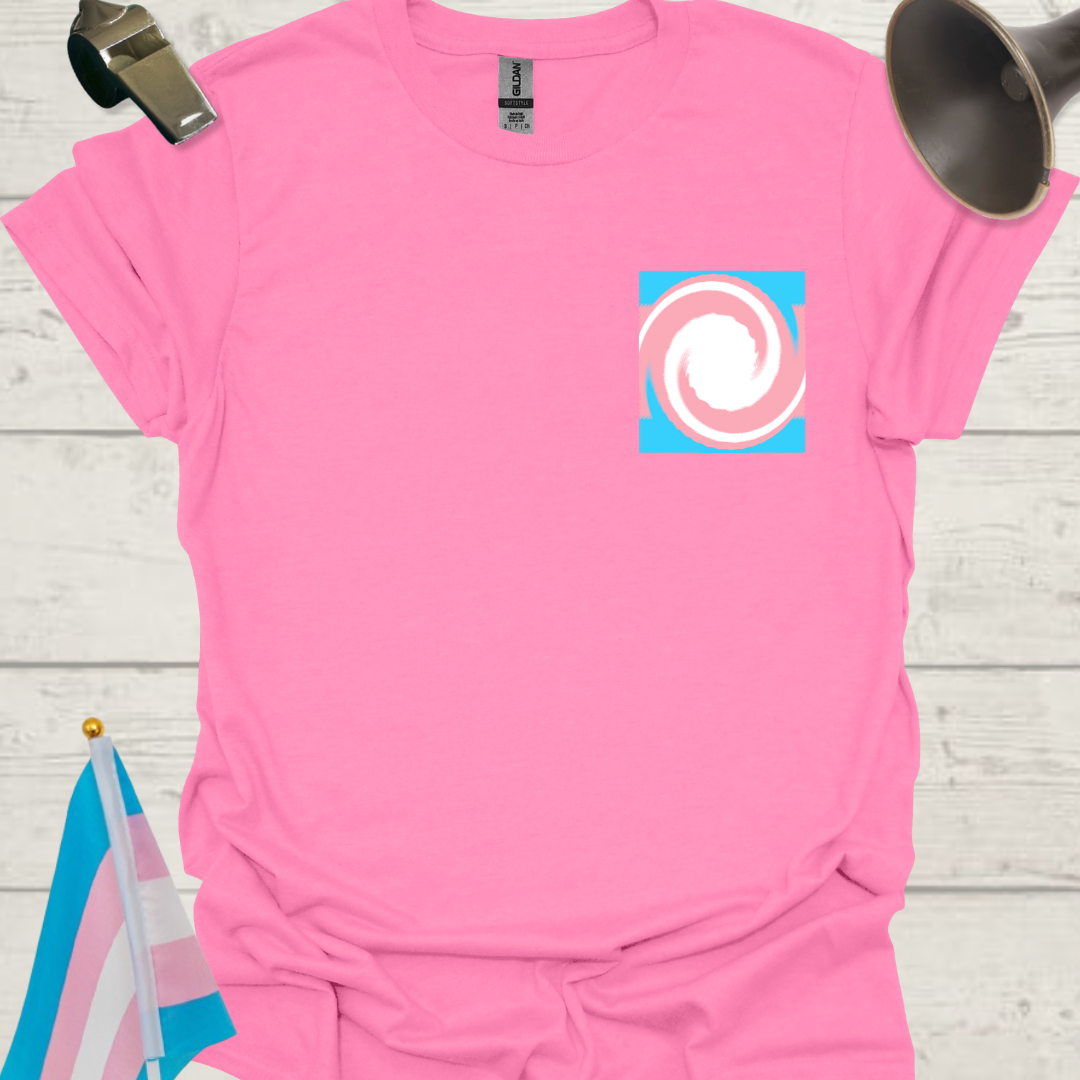 Swirl Transgender Flag Pattern T-Shirt