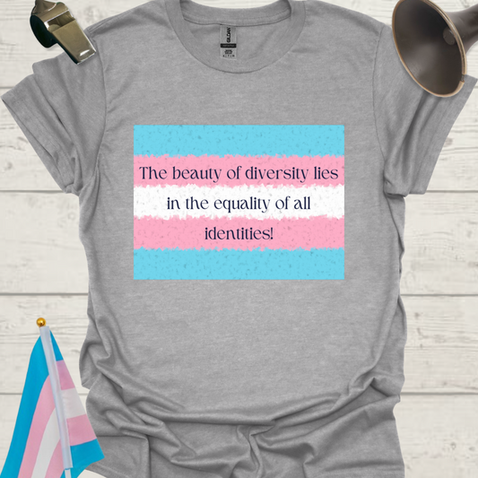 Unisex T-Shirt Identity Equality Transgender Flag