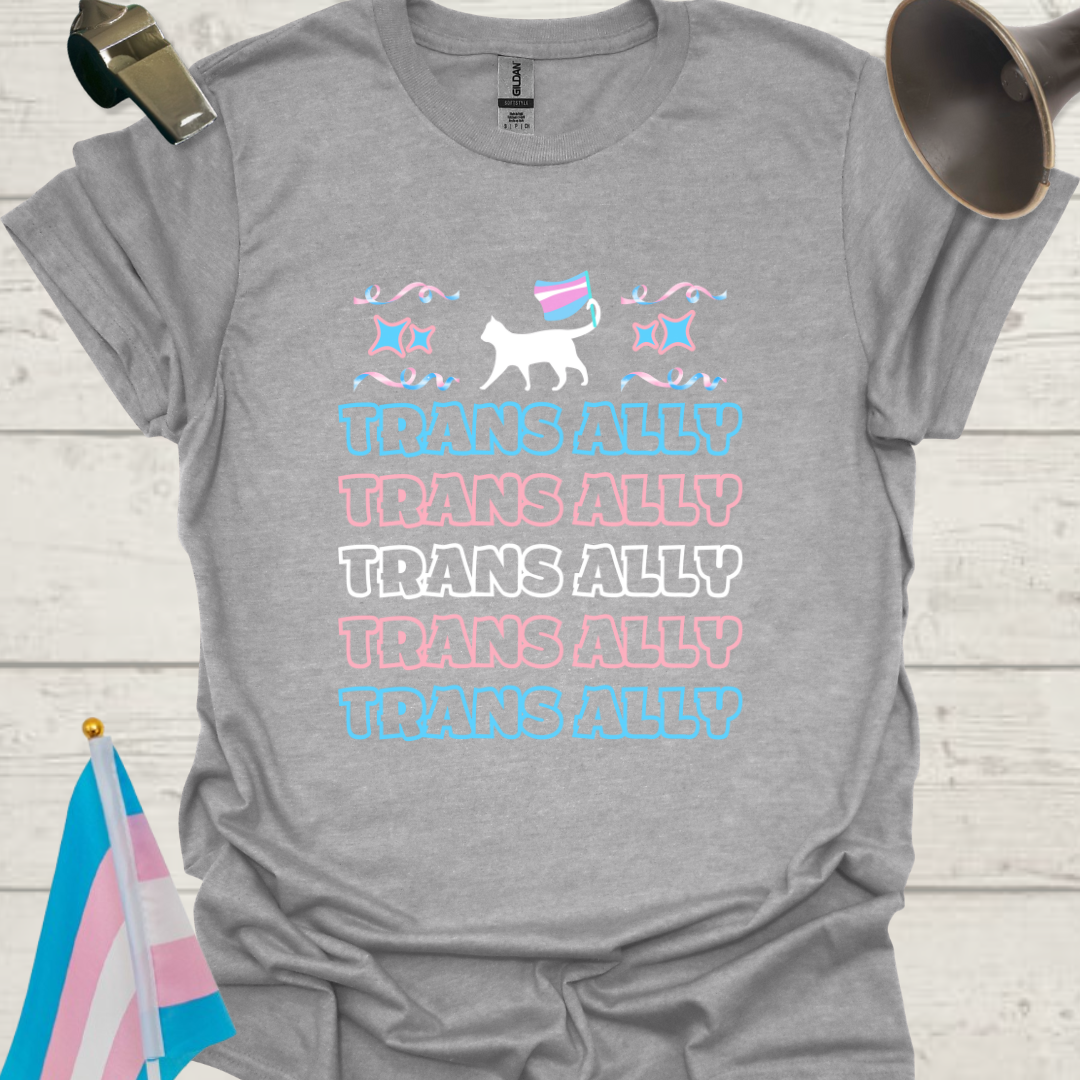 Unisex Cat T-Shirt Trans Ally