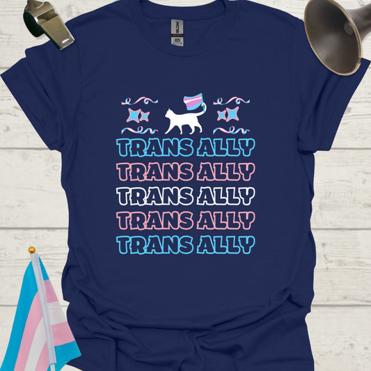 Unisex Cat T-Shirt Trans Ally