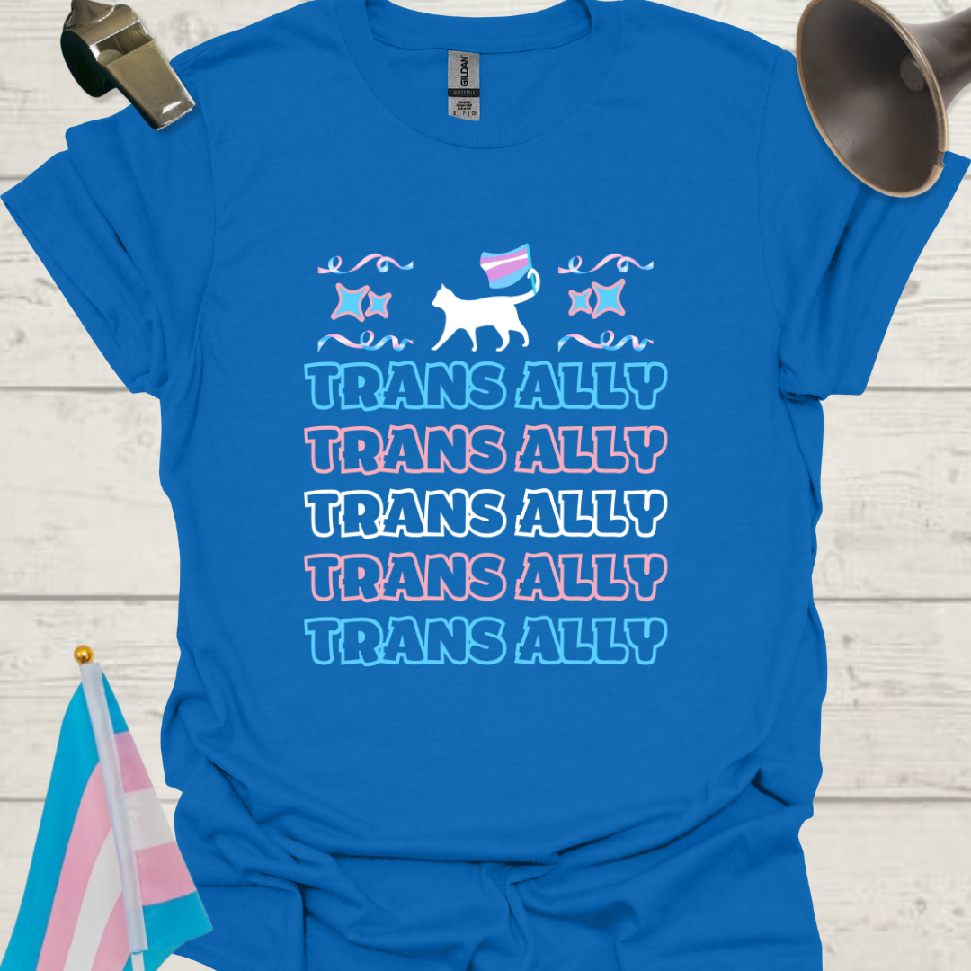 Unisex Cat T-Shirt Trans Ally