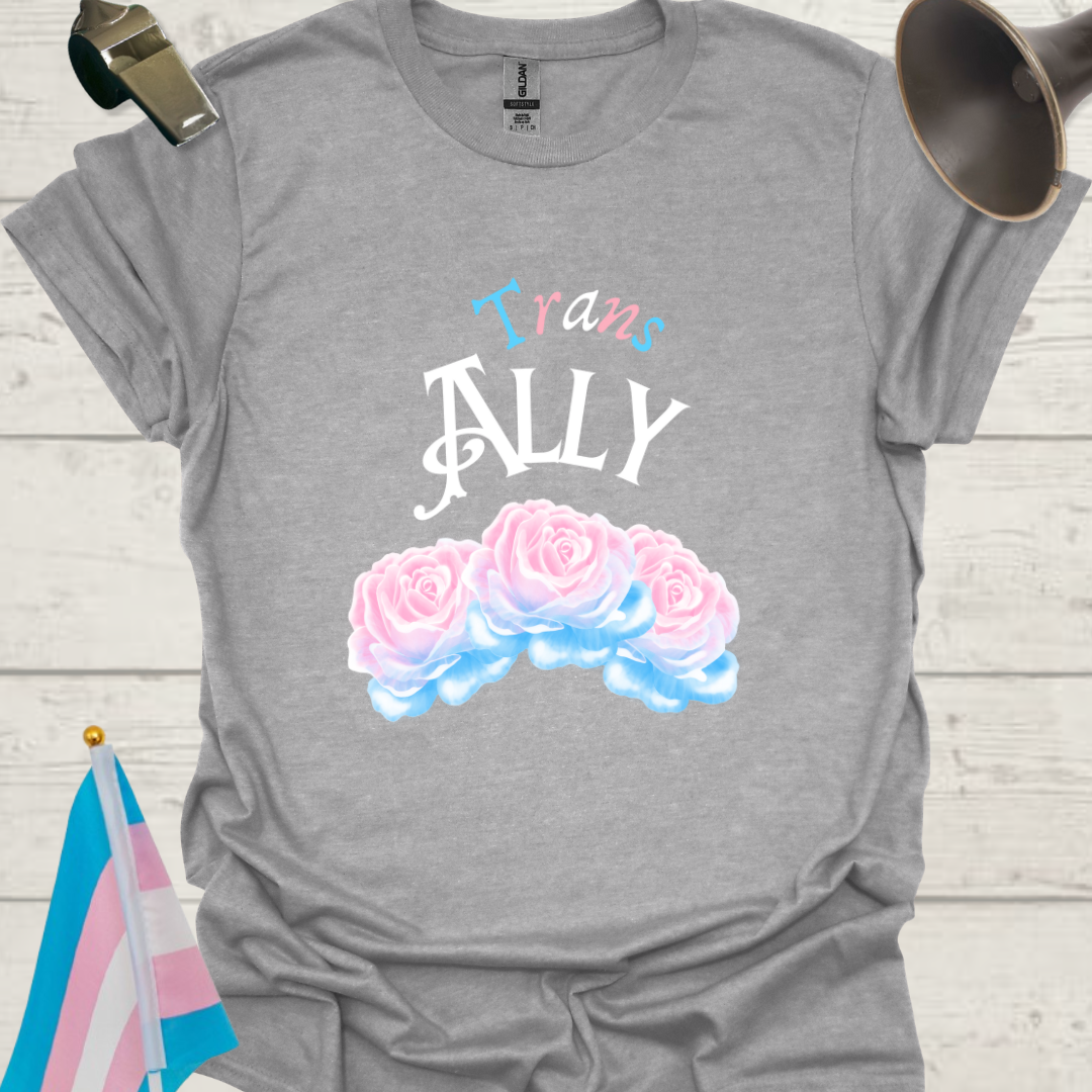 Unisex Roses T-Shirt Trans Ally