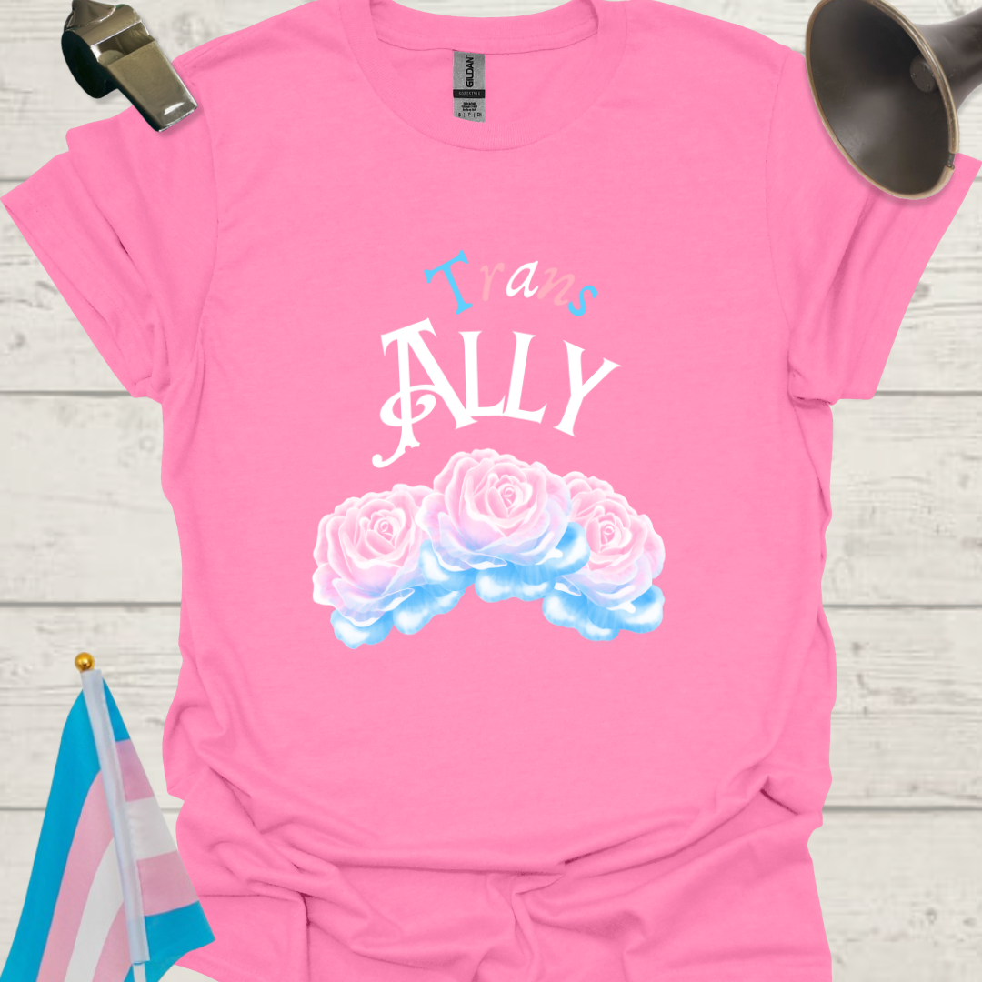 Unisex Roses T-Shirt Trans Ally