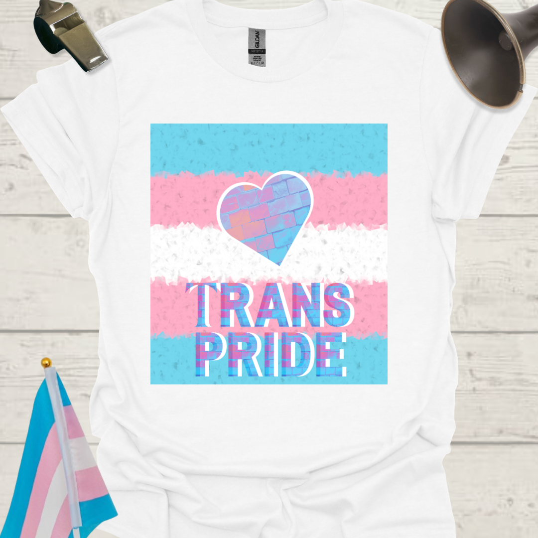 Unisex T-Shirt Heart of Bricks Trans Pride Flag