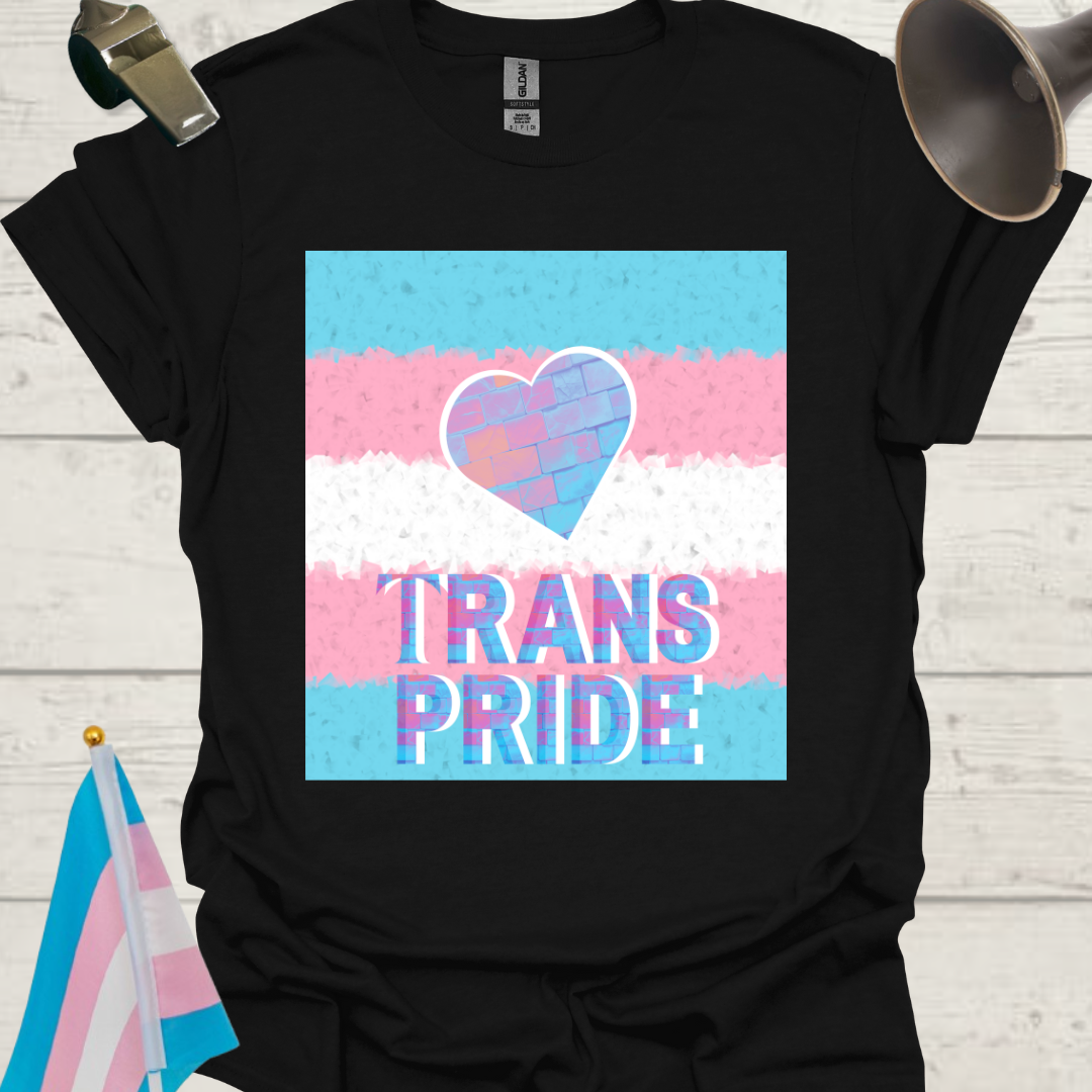 Unisex T-Shirt Heart of Bricks Trans Pride Flag