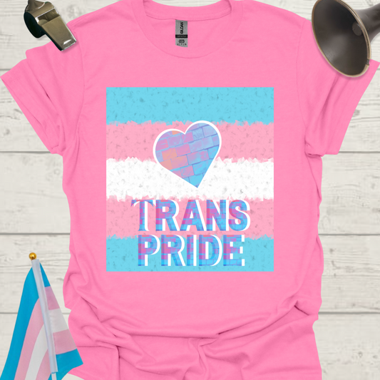 Unisex T-Shirt Heart of Bricks Trans Pride Flag