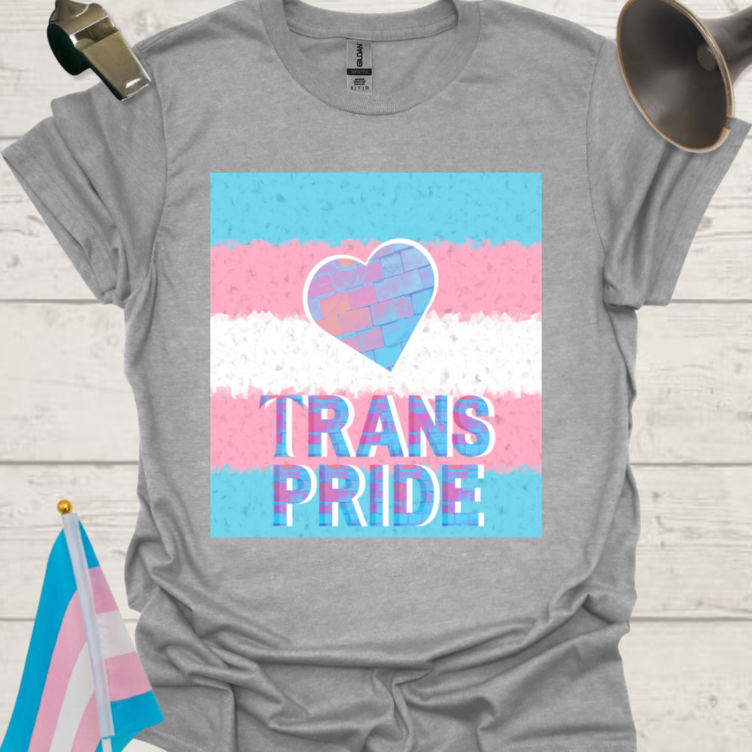 Unisex T-Shirt Heart of Bricks Trans Pride Flag