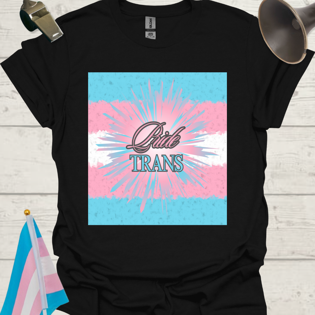 Trans Pride flag, Sparkling, Cubism Effect T-Shirt Unisex Softstyle