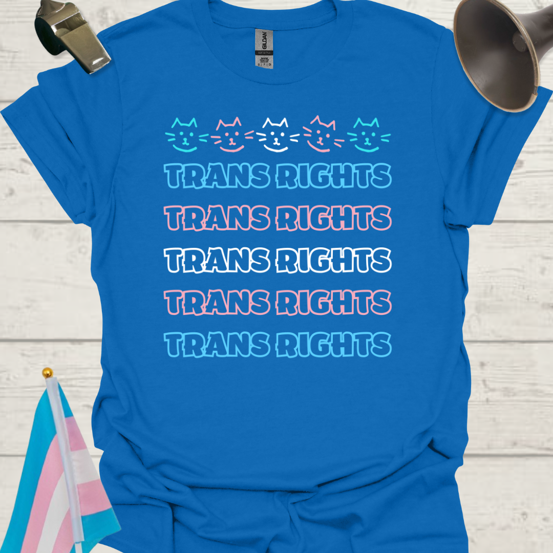 Unisex Cats T-Shirt Trans Rights