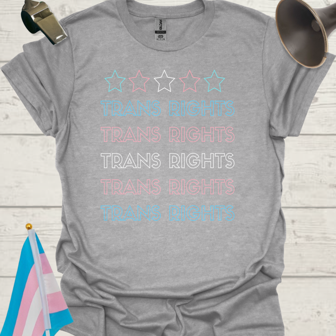 Unisex Stars T-Shirt Trans Rights