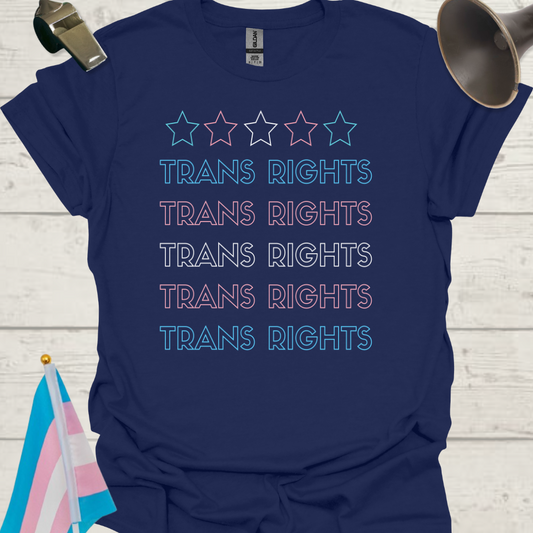 Unisex Stars T-Shirt Trans Rights