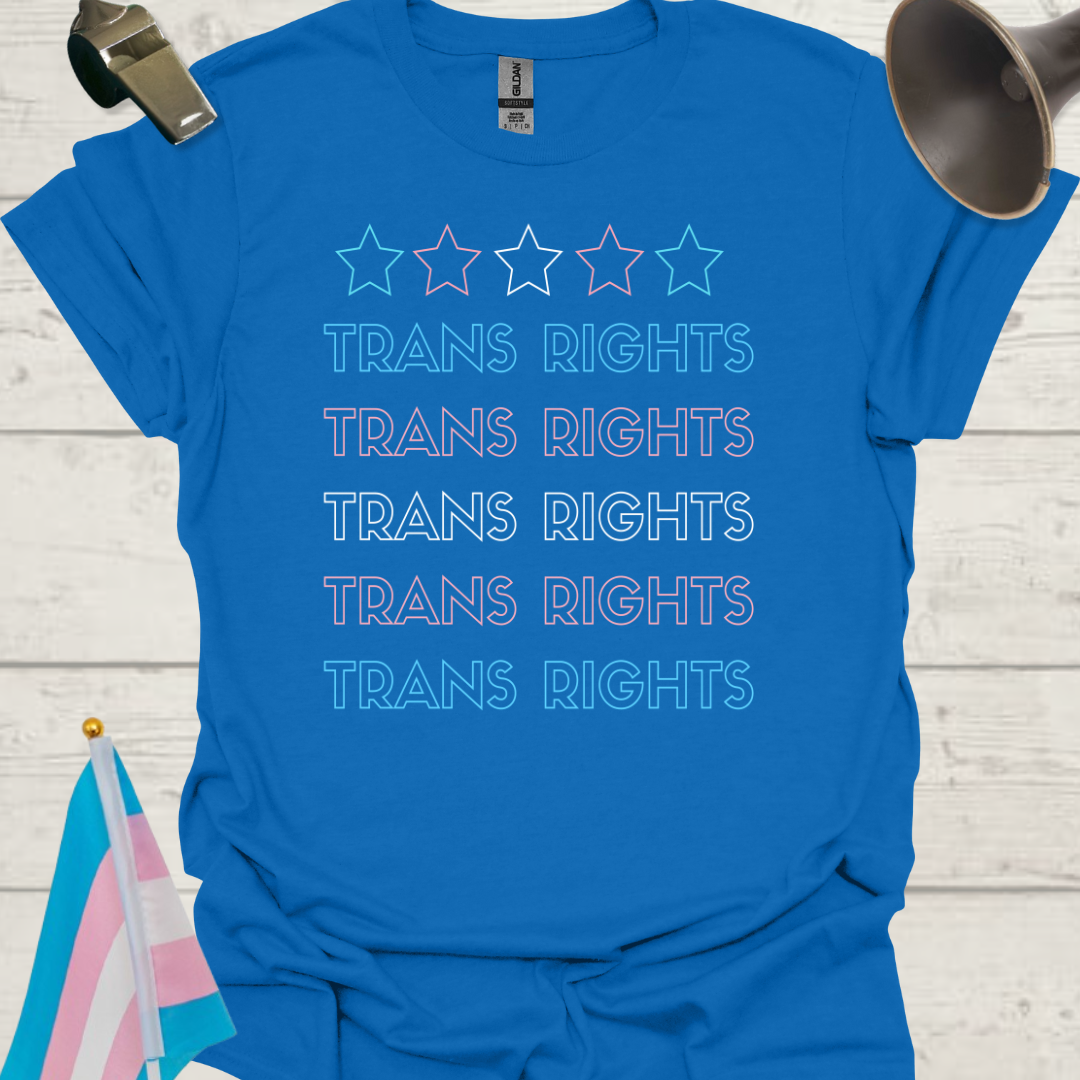 Unisex Stars T-Shirt Trans Rights