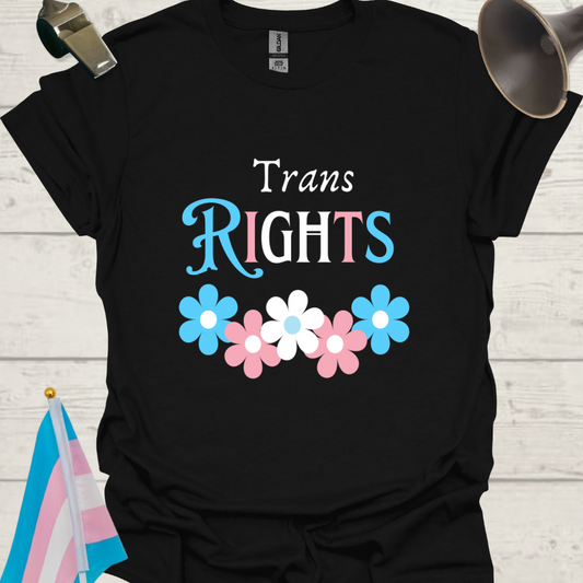 Unisex Floral T-Shirt Trans Rights