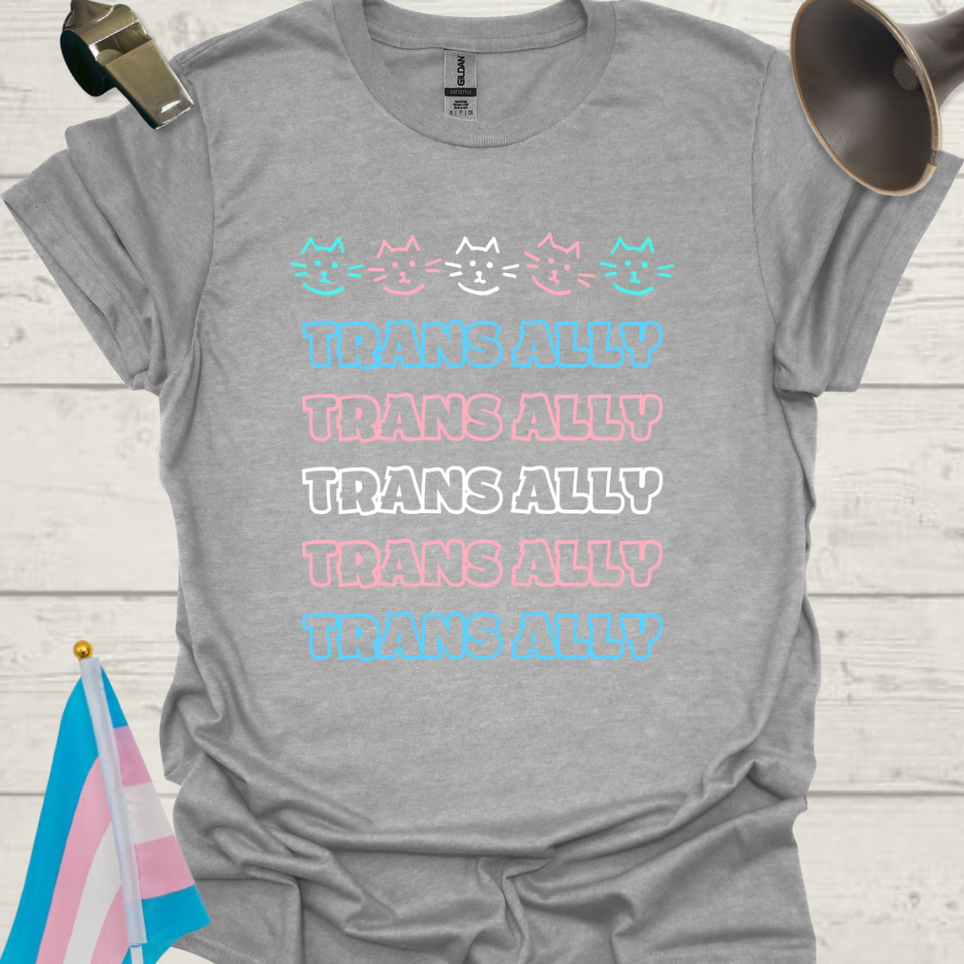 Unisex Cats T-Shirt Trans Ally