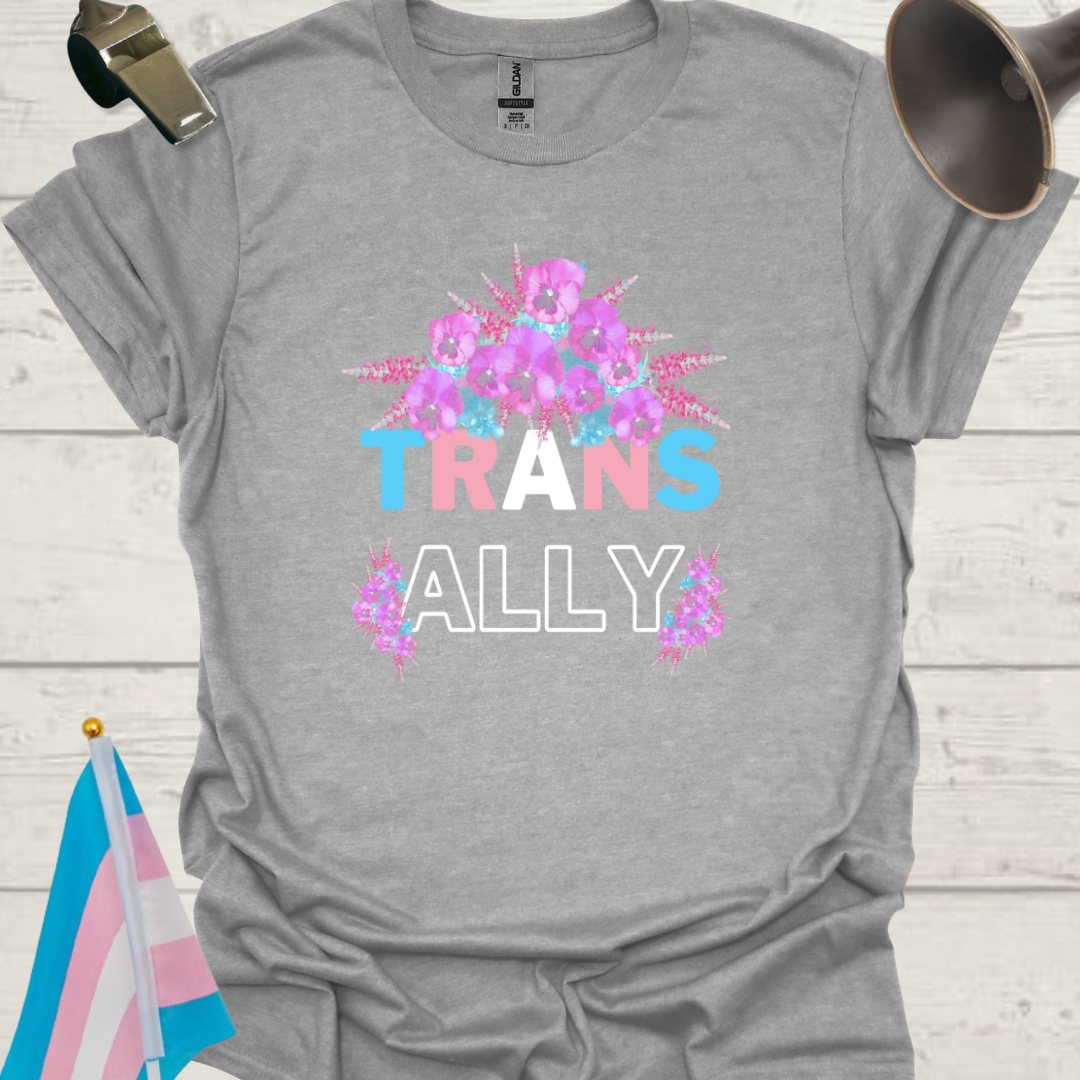 Unisex Wild Flowers T-Shirt Trans Ally