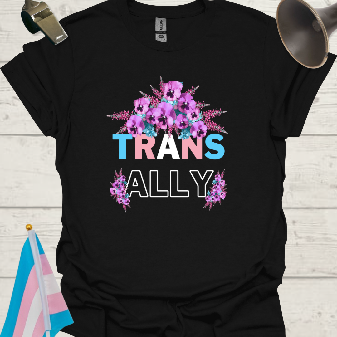 Unisex Wild Flowers T-Shirt Trans Ally