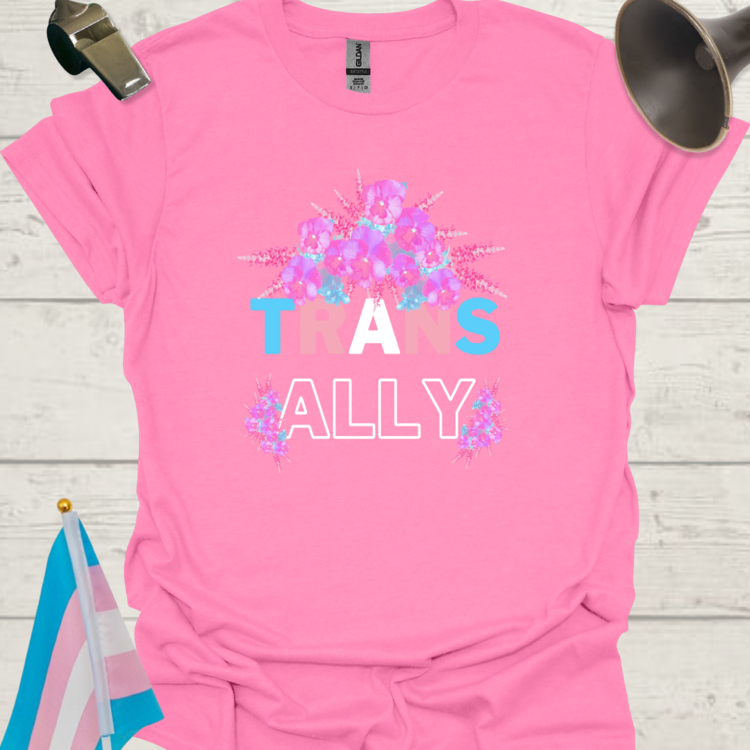 Unisex Wild Flowers T-Shirt Trans Ally