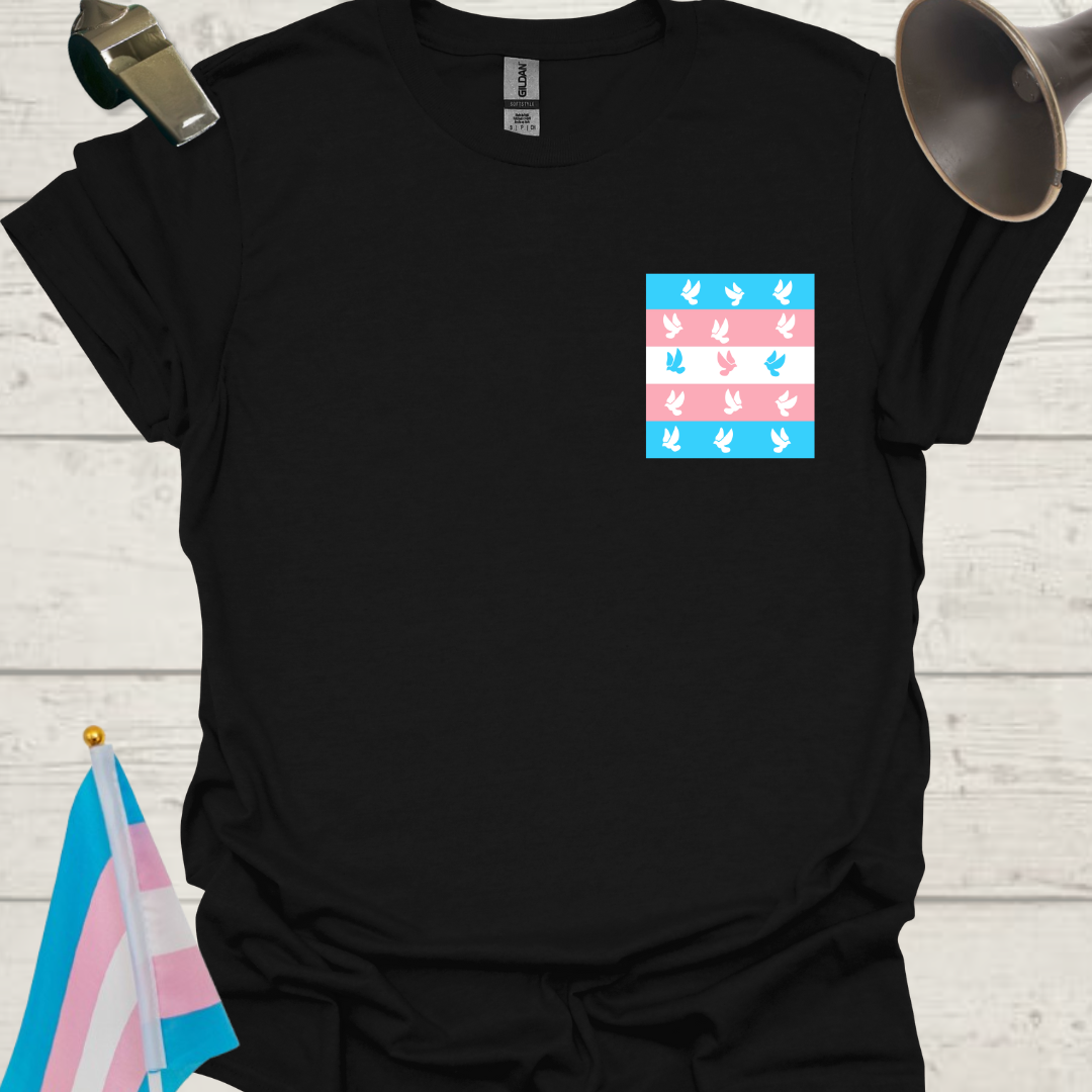 Transgender Flag Pattern, Doves T-Shirt