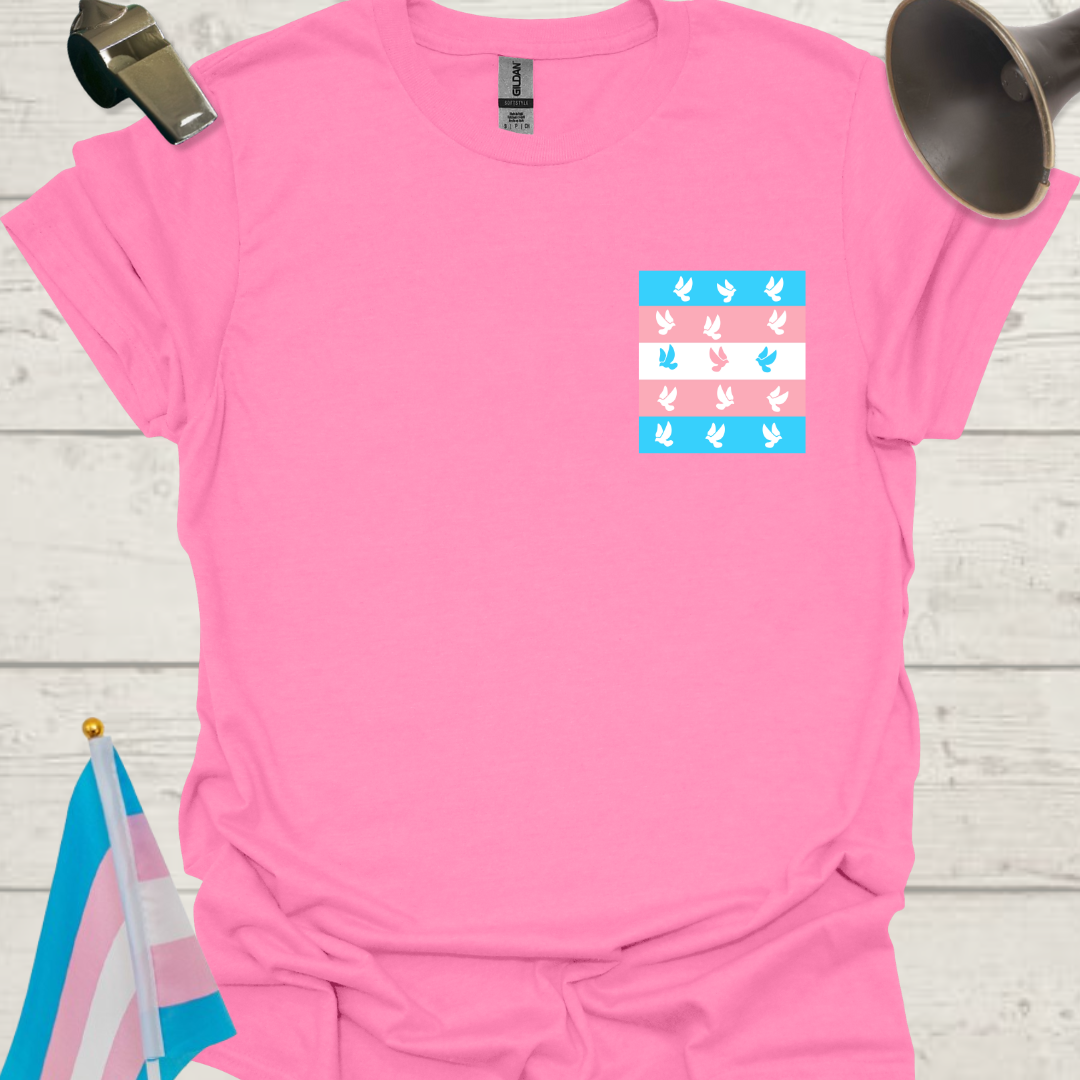 Transgender Flag Pattern, Doves T-Shirt