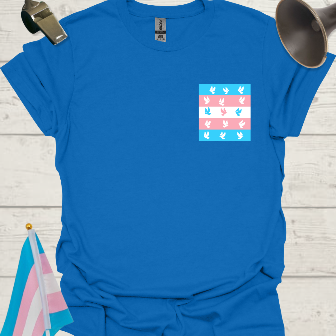 Transgender Flag Pattern, Doves T-Shirt