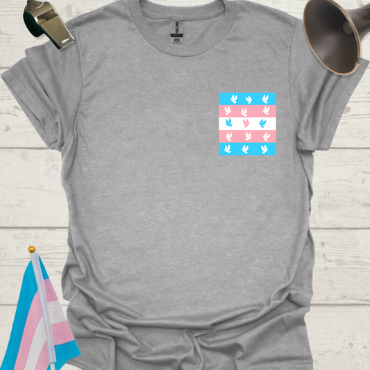 Transgender Flag Pattern, Doves T-Shirt