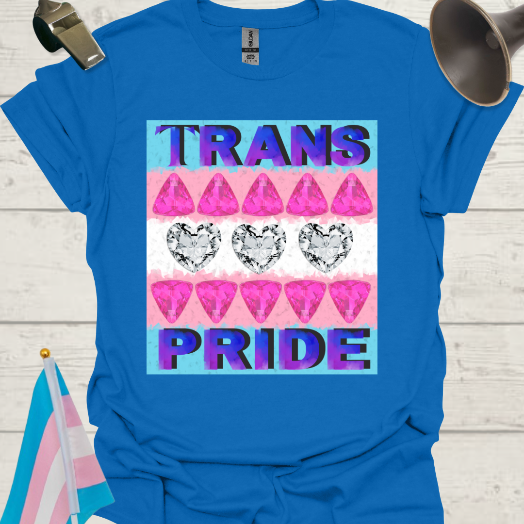 Unisex T-Shirt Hearts Trans Pride Flag