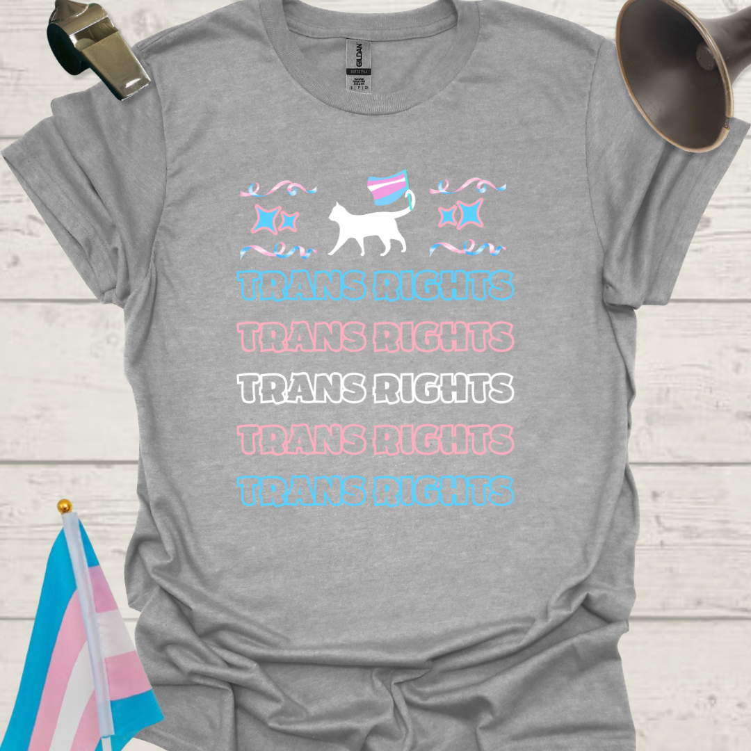 Unisex Cat T-Shirt Trans Rights