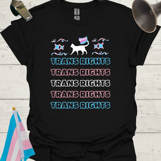 Unisex Cat T-Shirt Trans Rights