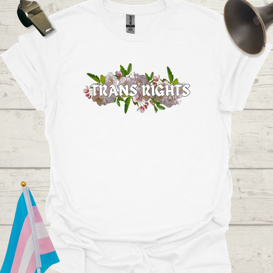 Unisex T-Shirt White Trans Rights Transgender Flag