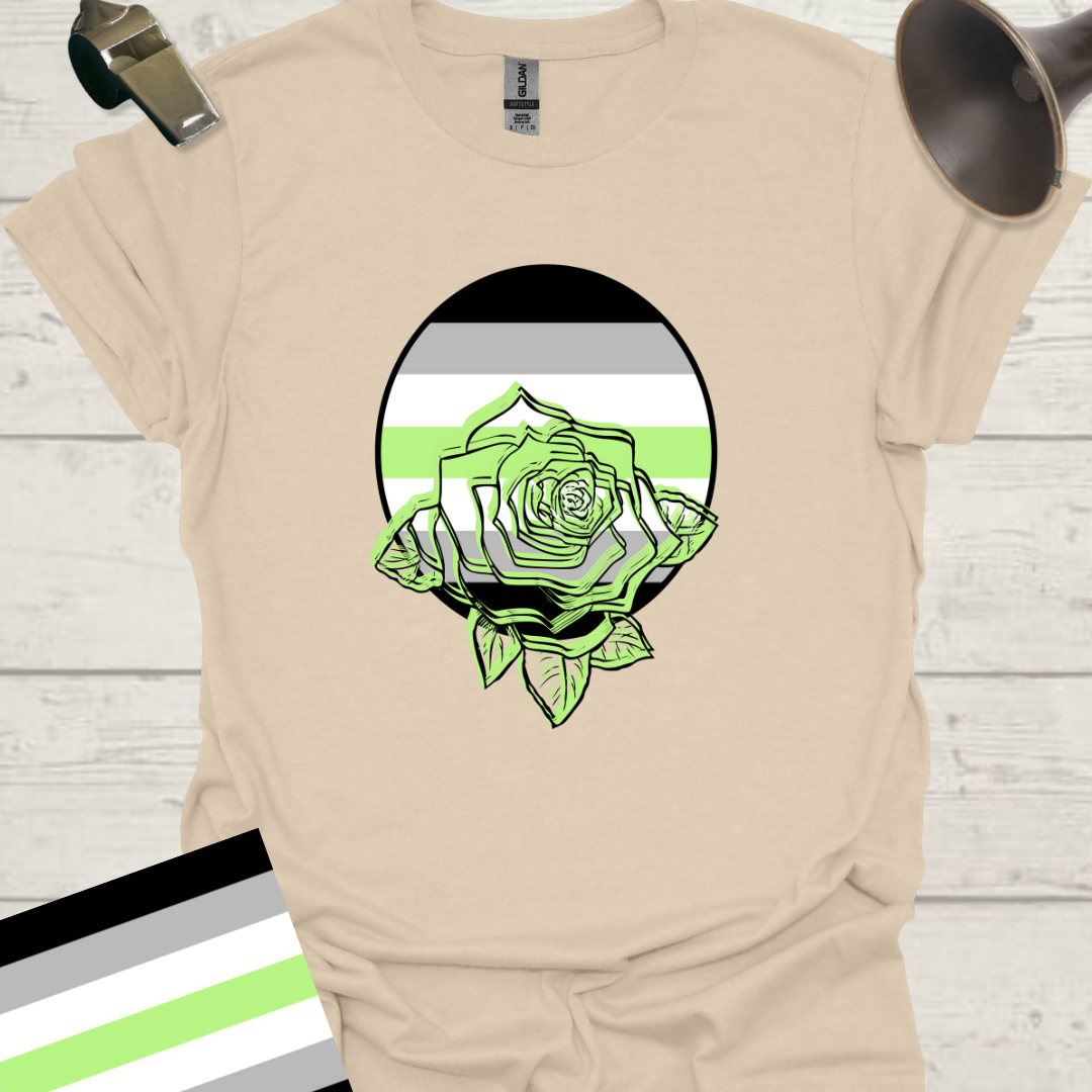 Sphere Rose Agender Pride T-Shirt