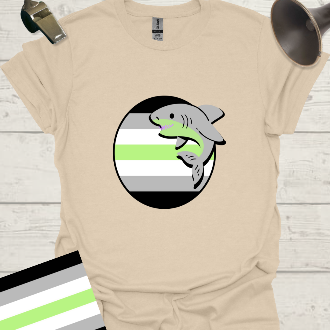 Sphere Shark Agender Pride T-Shirt