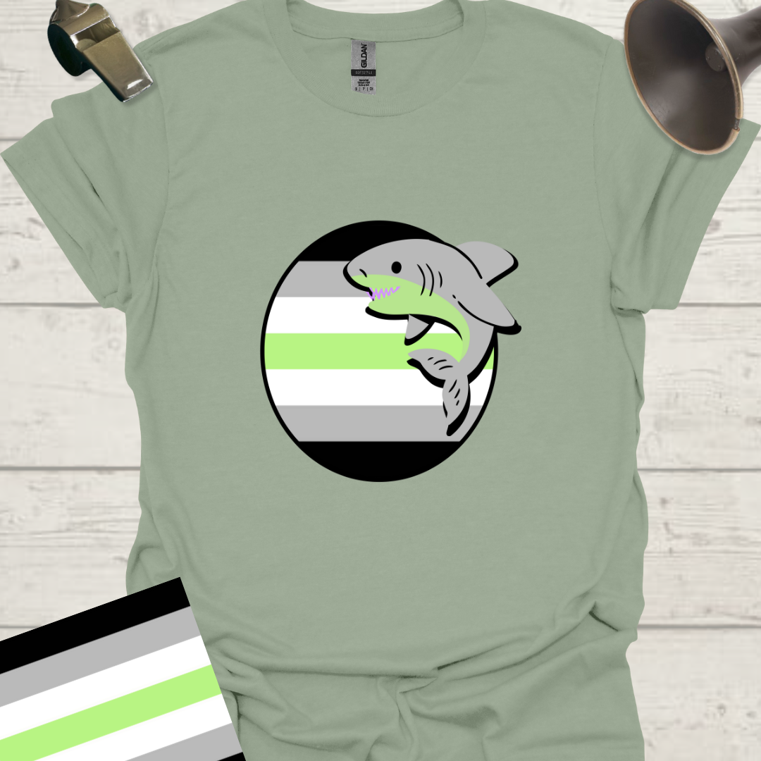 Sphere Shark Agender Pride T-Shirt