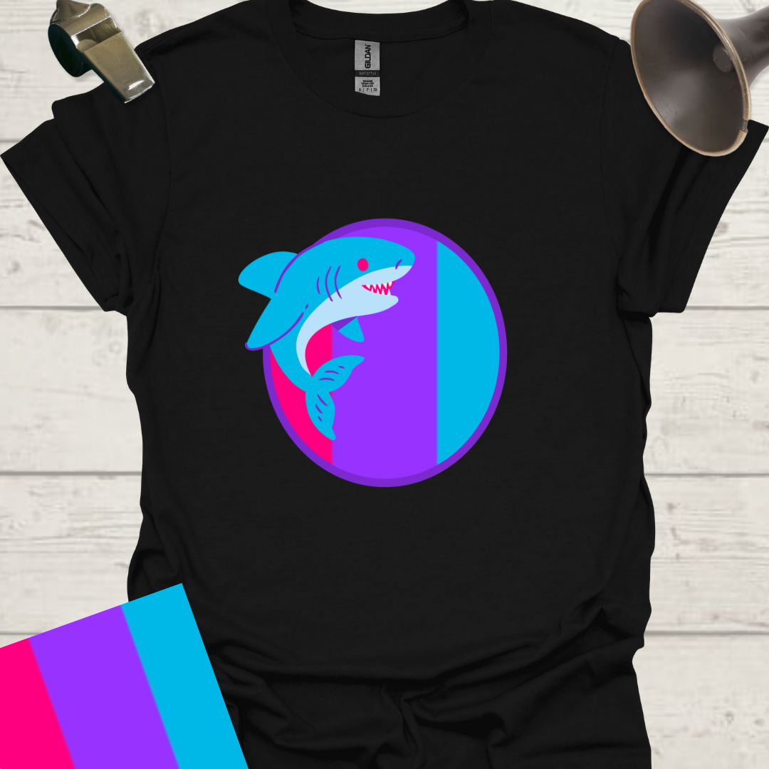 Unisex Pride Flag T-Shirt - Androgyne Shark in a Sphere
