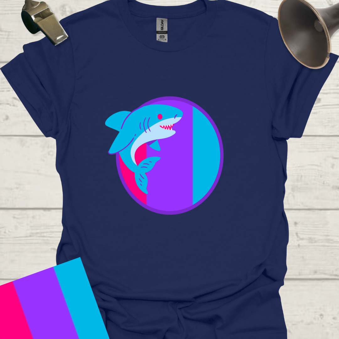 Unisex Pride Flag T-Shirt - Androgyne Shark in a Sphere