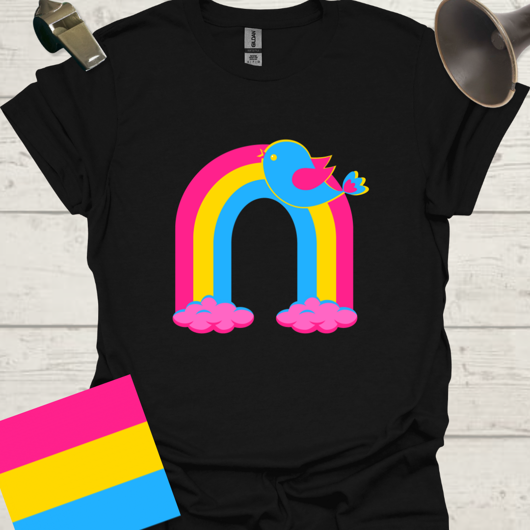 Pansexual Rainbow Bird T-Shirt