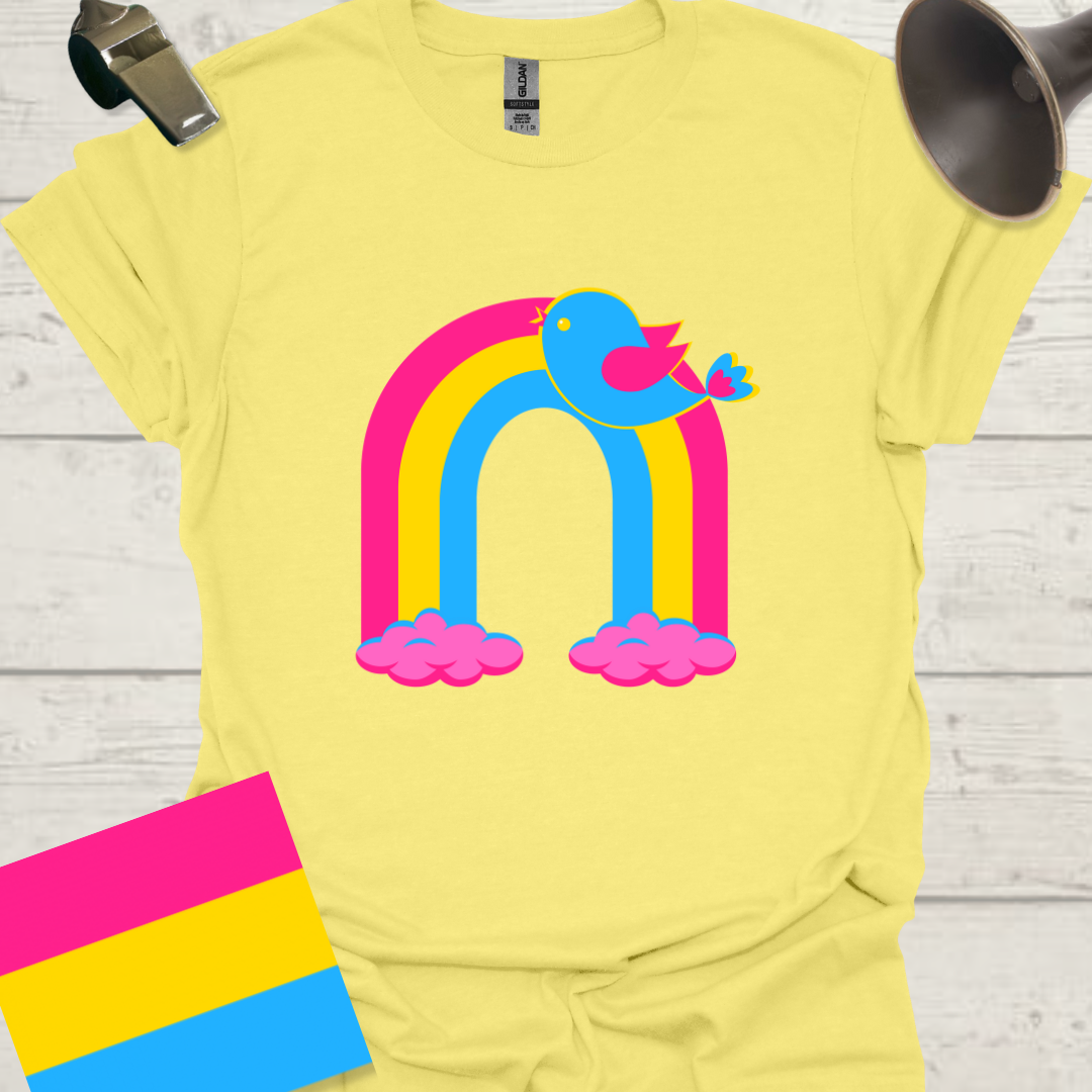Pansexual Rainbow Bird T-Shirt