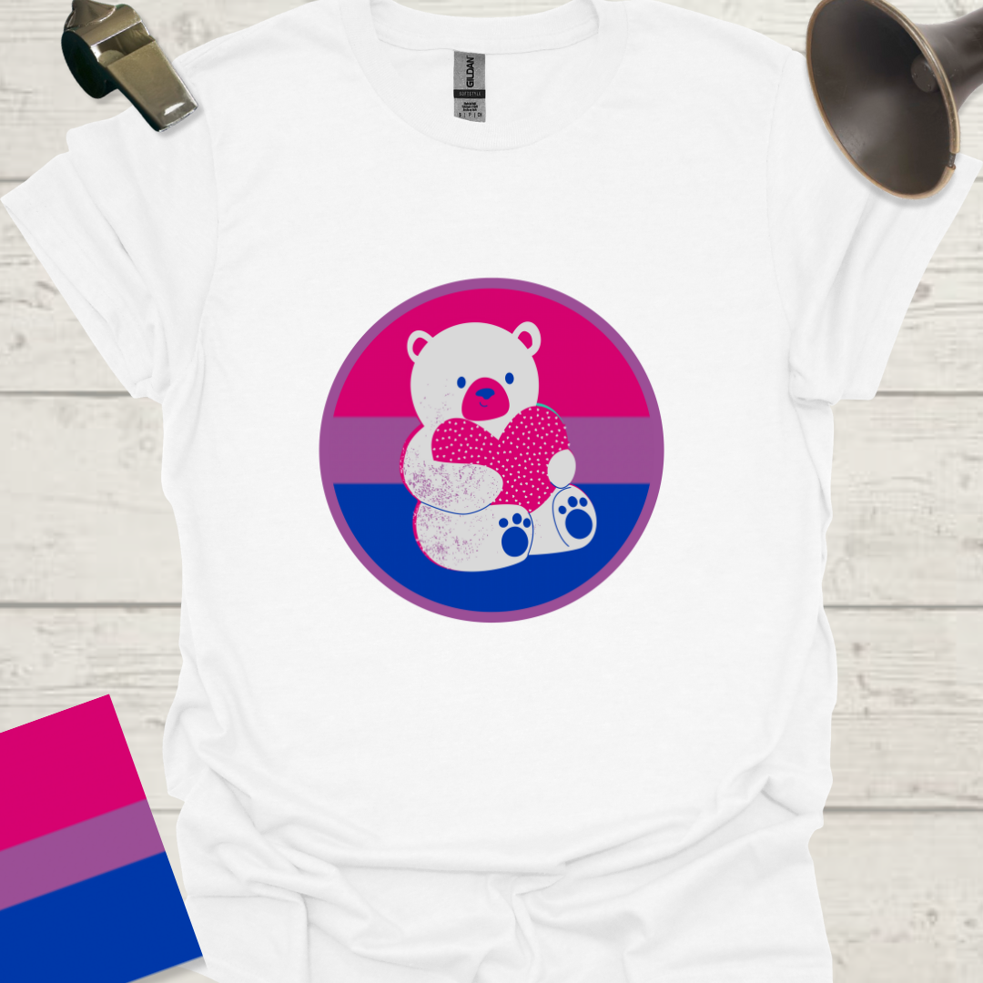 Bisexual Flag Sphere Bear T-Shirt