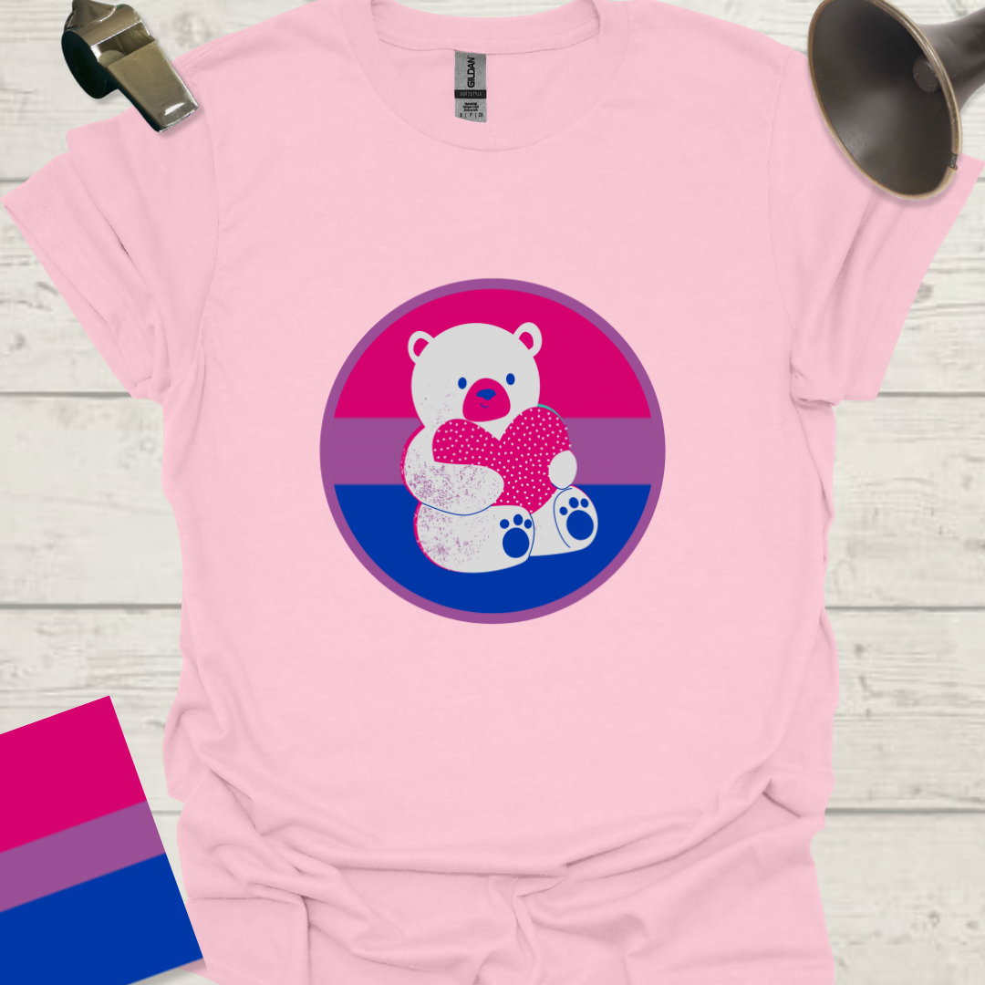 Bisexual Flag Sphere Bear T-Shirt