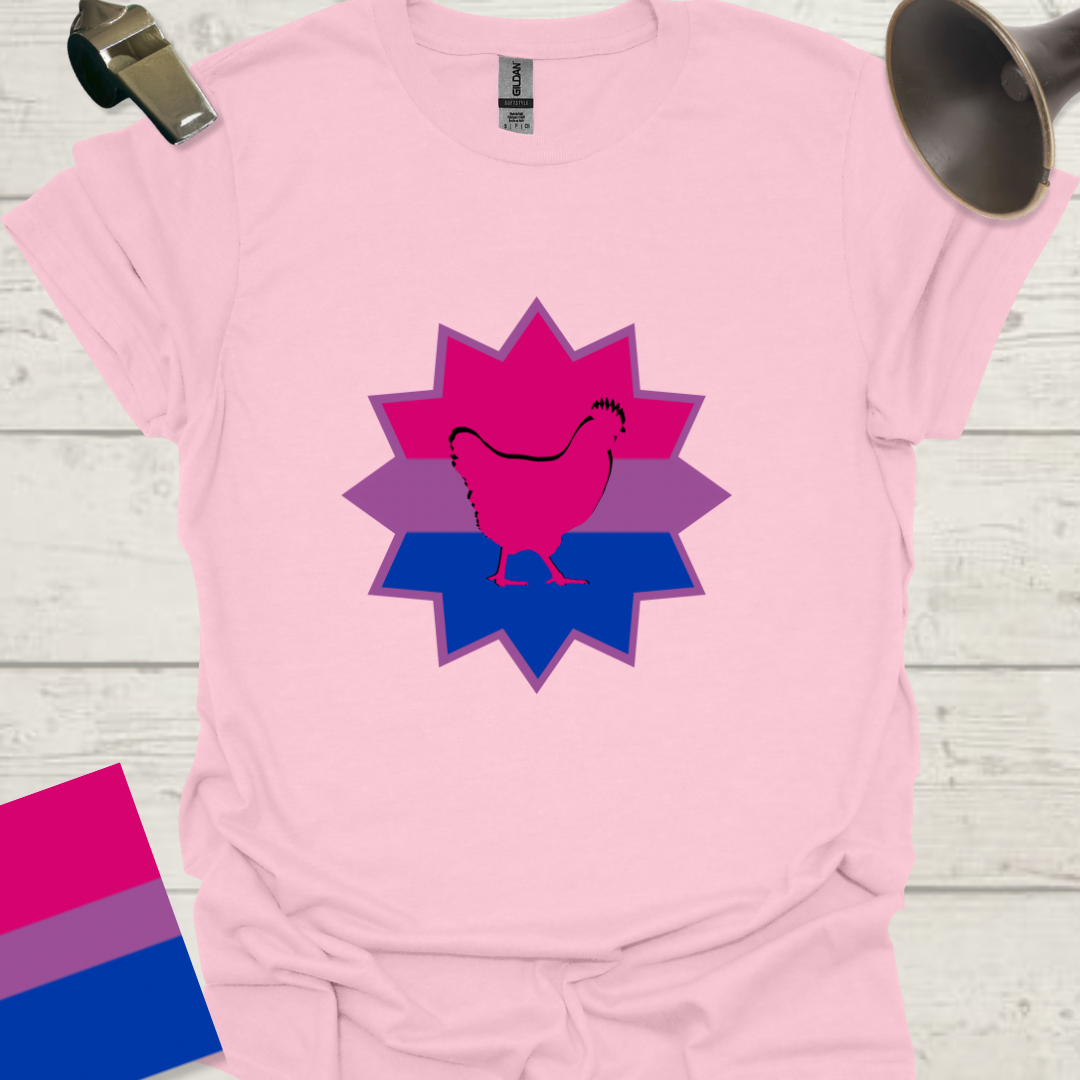 Bisexual Flag Star Chicken T-Shirt