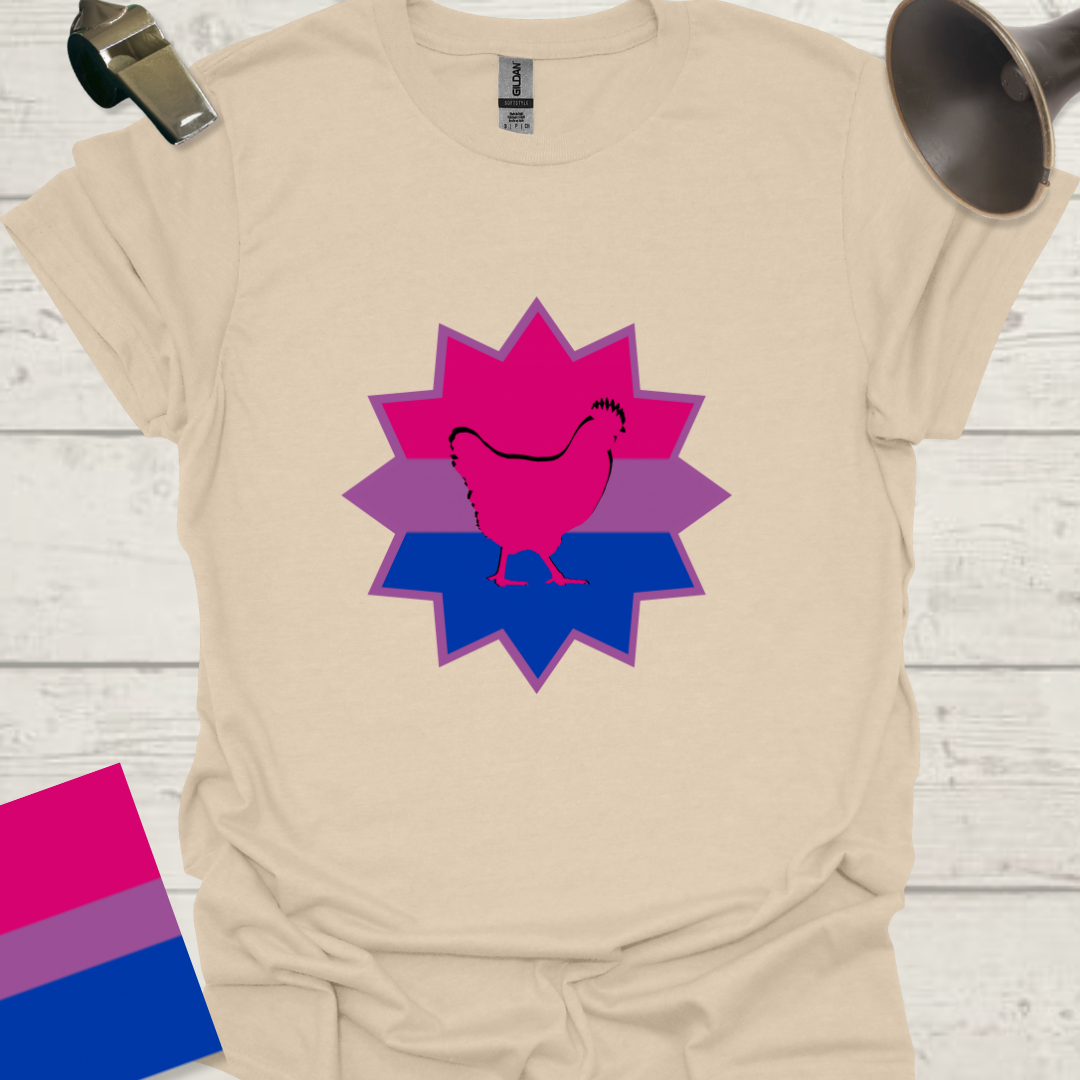 Bisexual Flag Star Chicken T-Shirt