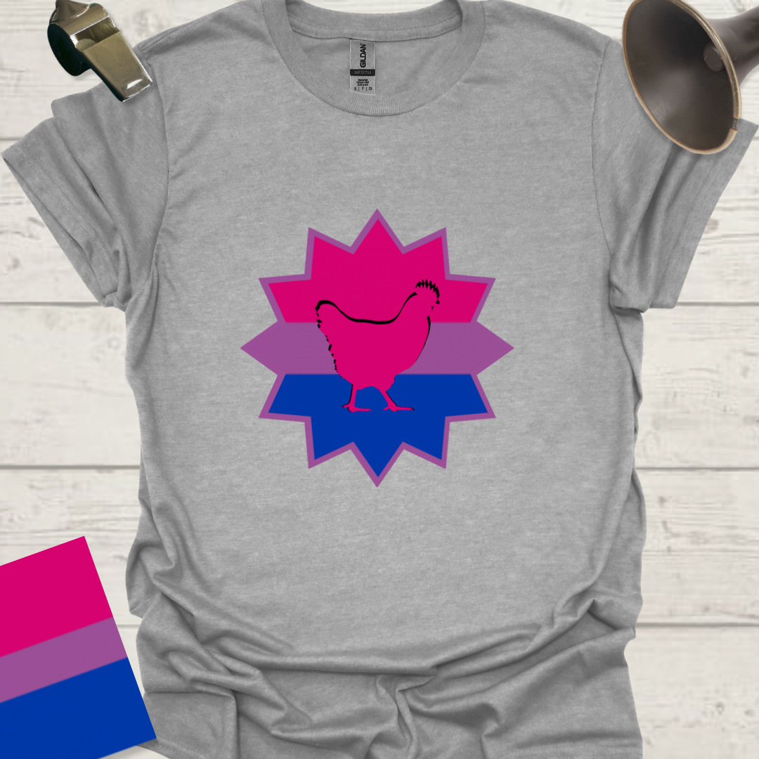 Bisexual Flag Star Chicken T-Shirt
