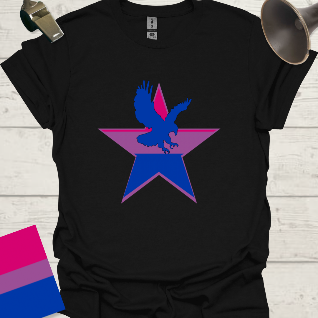 Bisexual Flag Star Eagle T-Shirt