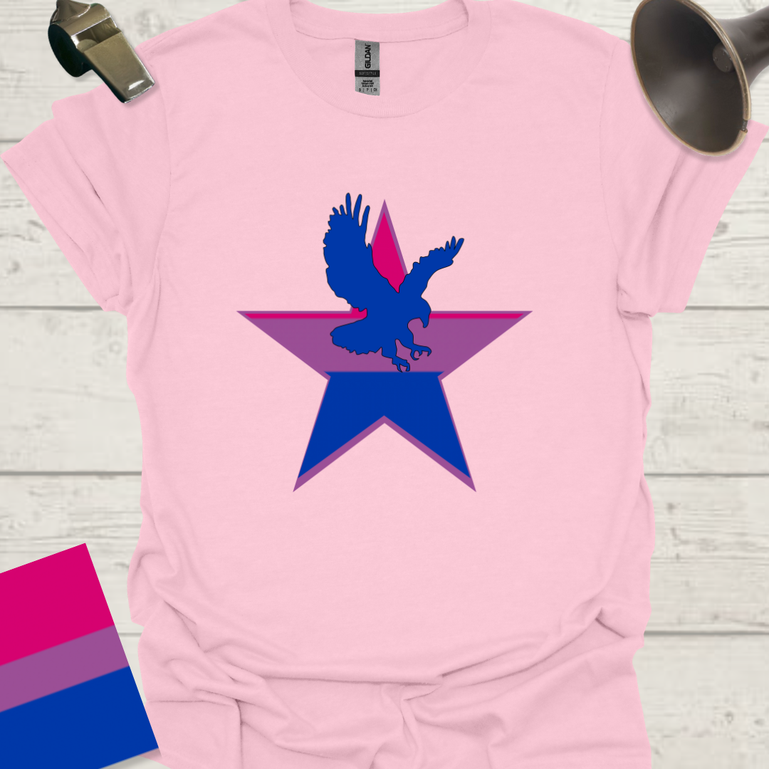Bisexual Flag Star Eagle T-Shirt