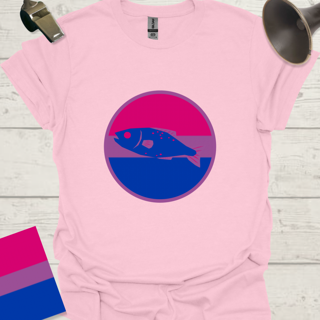 Bisexual Flag Sphere Fish T-Shirt